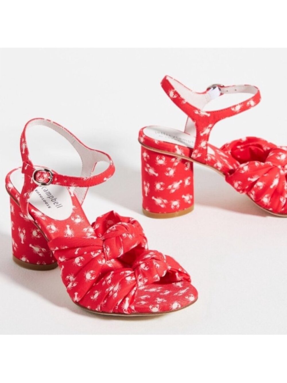 Jeffrey Campbell X Anthropologie Lobster Crab Knot Red Heels Pinup Nautical 7
